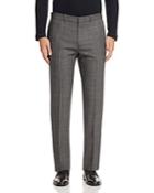 Theory Charde Large Plaid Slim Fit Trousers