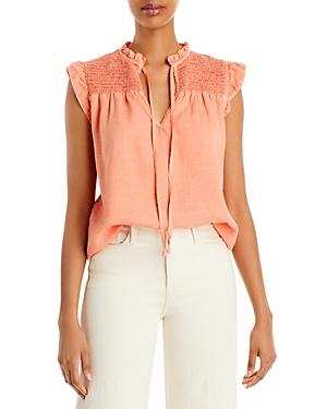 Bella Dahl Smocked Tie Neck Top