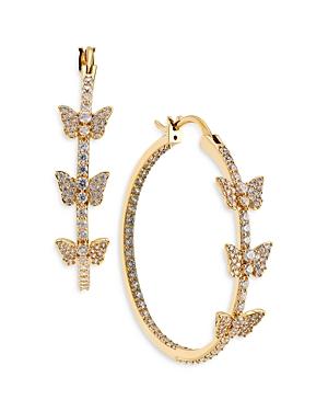 Nadri Vanessa Inside Out Butterfly Hoop Earrings
