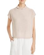 Eileen Fisher Metallic Cap-sleeve Sweater
