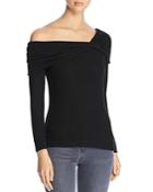 Three Dots Twisted Asymmetric Off-the-shoulder Sweater