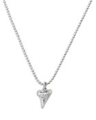 Allsaints Men's Shark Tooth Pendant Necklace In Sterling Silver, 20