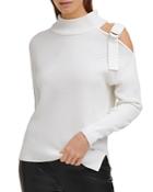 Dkny Buckle Cutout Shoulder Sweater