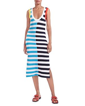 Staud Seashore Striped Knit Dress