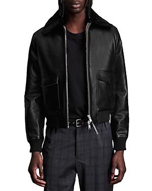 Allsaints Worgan Leather Aviator Jacket