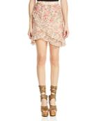 Free People Around The World Floral Mini Skirt