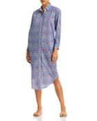 Solid & Striped The Oxford Printed Swim Cover Up Shirtdress