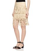Romeo & Juliet Couture Tiered Fringe Skirt - Compare At $208