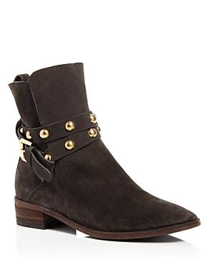 See By Chloe Janis Studded Strap Flat Booties