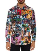 Robert Graham X Marvel Avengers Unite Wearableart Classic Fit Button Down Sport Shirt