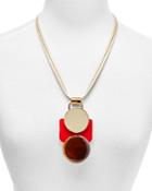 Marni Horn & Resin Pendant Necklace, 24