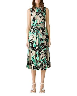 St. John Orchid Fever Belted Dress