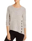 Nic+zoe Ribbed Lace-up Sweater