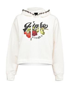 Pinko Cropped Logo Hoodie