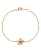 Bloomingdale's Diamond Pave Flower Bracelet In 14k Yellow Gold, 0.25 Ct. T.w. - 100% Exclusive