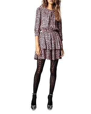 Zadig & Voltaire Rooka Squeleton Leopard Mini Dress