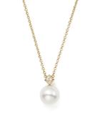Zoe Chicco 14k Yellow Gold Freshwater Cultured Pearl Pendant Necklace With Diamond, 16