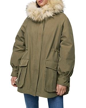 Maje Garka Faux Fur Hooded Coat