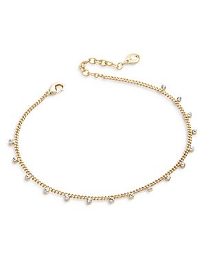 Baublebar Stella Crystal Charm Ankle Bracelet In Gold Tone