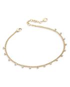 Baublebar Stella Crystal Charm Ankle Bracelet In Gold Tone
