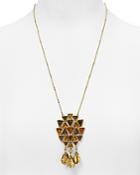 Tory Burch Triangle Pendant Necklace, 22