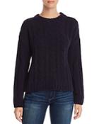 Aqua Cable Detail Chenille Sweater - 100% Exclusive