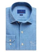 David Donahue Classic Chambray Regular Fit Work Shirt