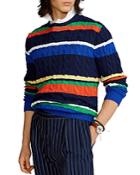 Polo Ralph Lauren Striped Cotton Cable Knit Sweater