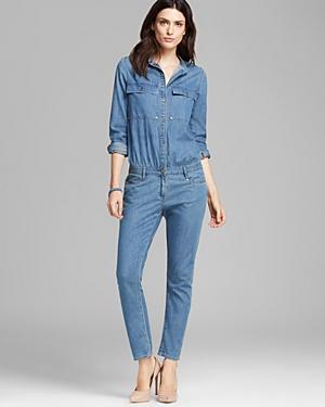 Paige Denim Jumpsuit - Lexie Cuffed Denim