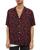 Allsaints Short Sleeve Lipstick Mark Print Shirt