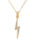 Moon & Meadow 14k Yellow Gold Lightning Bolt Diamond Pendant Necklace, 18 - 100% Exclusive