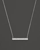 Dana Rebecca Designs 14k White Gold Sylvie Rose Medium Bar Necklace With Diamonds