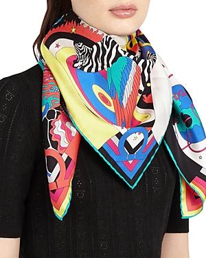 Salvatore Ferragamo Fo 4 Elementi Silk Scarf