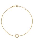 Moon & Meadow 14k Yellow Gold Beaded Heart Bracelet