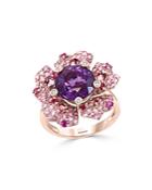 Bloomingdale's Multi-gemstone & Diamond Flower Ring In 14k Rose Gold - 100% Exclusive