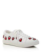 Kenneth Cole Women's Kam Leather & Heart Applique Low Top Lace Up Sneakers - 100% Exclusive