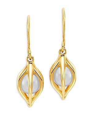 Bloomingdale's Cultured Freshwater Pearl Tulip Drop Earrings In 14k Yellow Gold - 100% Exclusive