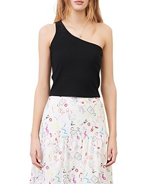 Maje One Shoulder Tank Top