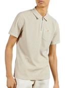 Ted Baker Zip Placket Striped Polo Shirt