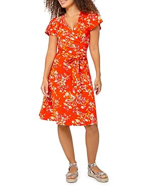 Leota Monique Floral Print Faux Wrap Dress