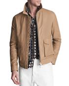 Reiss Simon Leather Zip Through Jacket