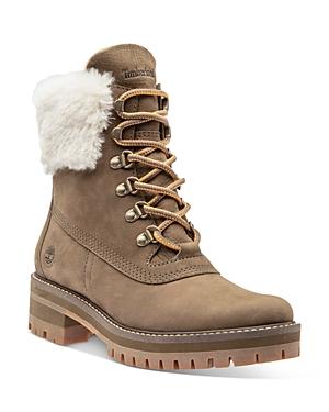 Timberland Women's Courmyeur Valley Faux Fur Trim Waterproof Cold Weather Boots