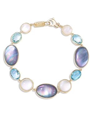 Ippolita 18k Yellow Gold Rock Candy Luce Flexible Bracelet In Blu Notte