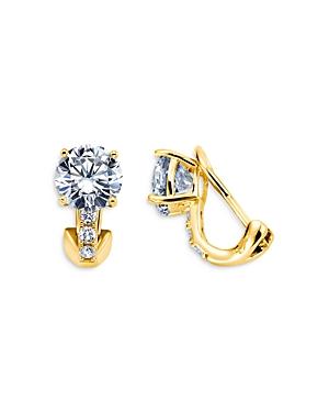 Crislu Single Stone Stud Earrings