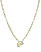 Meira T 14k White & Yellow Gold Diamond Hamsa Hand & Cluster Pendant Necklace, 16