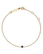 Zoe Chicco 14k Yellow Gold Blue Sapphire Bezel-set Bracelet