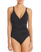 Tommy Bahama Pearl Crossover Front One Piece Swimsuit