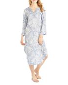 Nic+zoe Bursting Palms Caftan Dress