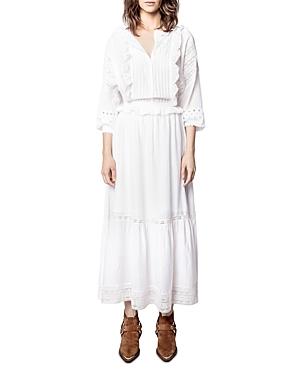 Zadig & Voltaire Ritual Lace And Broderie Anglaise Trimmed Prairie Dress