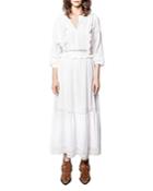 Zadig & Voltaire Ritual Lace And Broderie Anglaise Trimmed Prairie Dress
